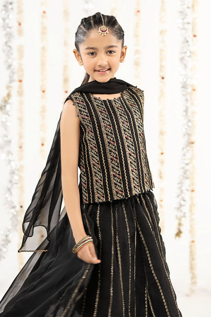 3 Piece Embroidered Organza Suit - by Maria Faisal - Registered Vendor of : Maria B Kids - 100% Original Designer Dress