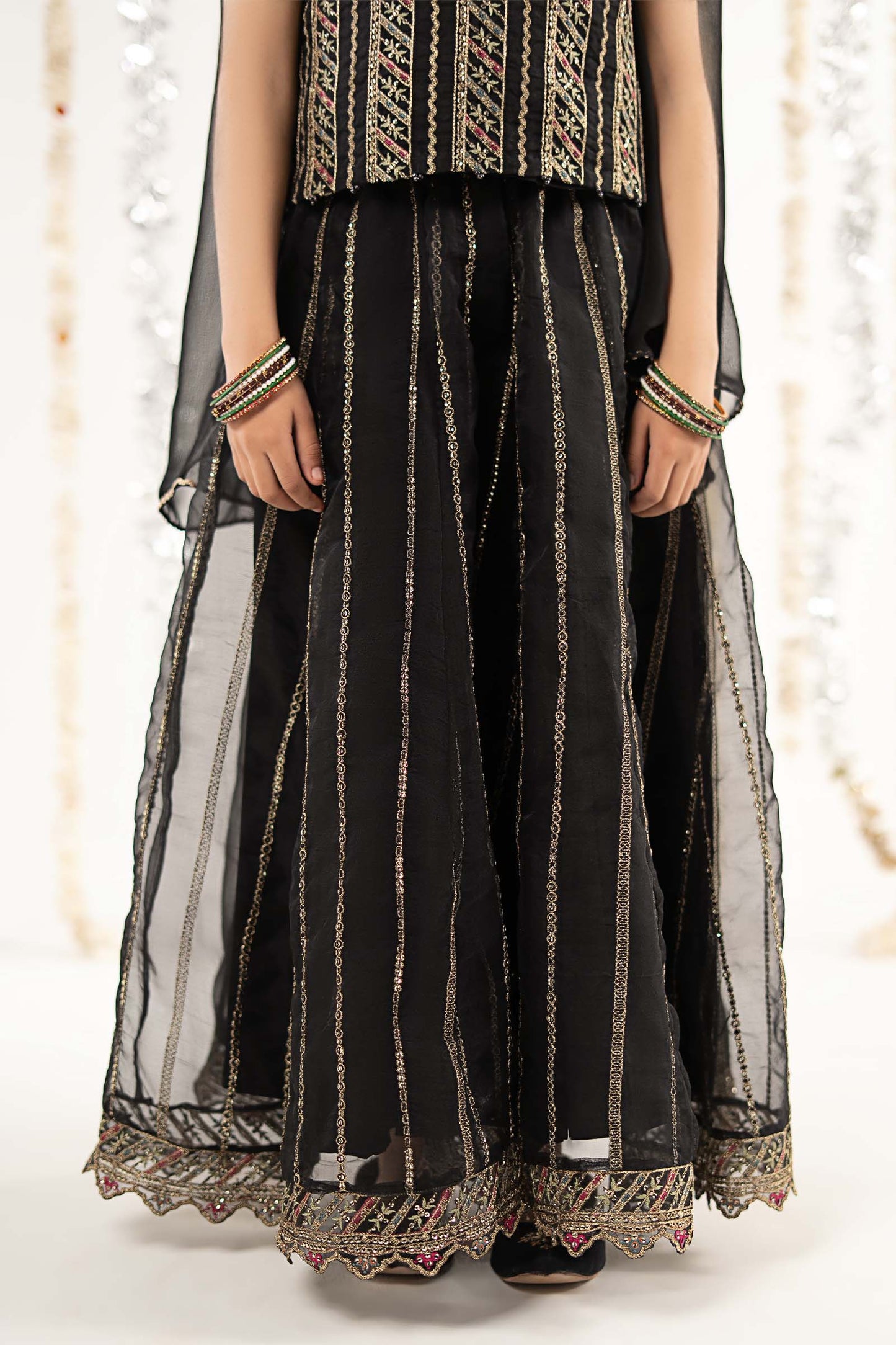 3 Piece Embroidered Organza Suit - by Maria Faisal - Registered Vendor of : Maria B Kids - 100% Original Designer Dress