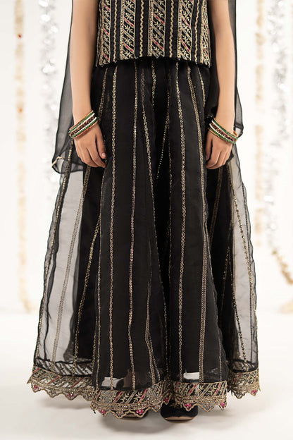 3 Piece Embroidered Organza Suit - by Maria Faisal - Registered Vendor of : Maria B Kids - 100% Original Designer Dress