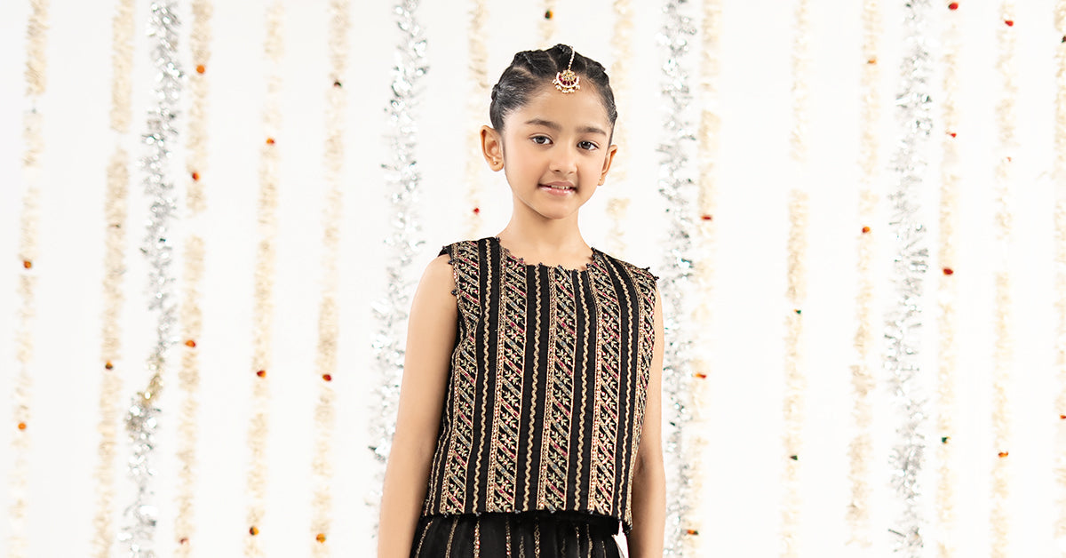 3 Piece Embroidered Organza Suit - by Maria Faisal - Registered Vendor of : Maria B Kids - 100% Original Designer Dress