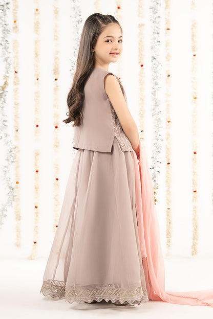 3 Piece Embroidered Organza Suit - by Maria Faisal - Registered Vendor of : Maria B Kids - 100% Original Designer Dress