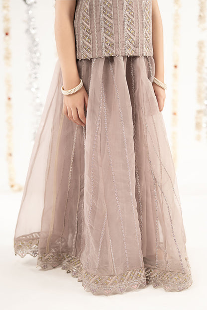 3 Piece Embroidered Organza Suit - by Maria Faisal - Registered Vendor of : Maria B Kids - 100% Original Designer Dress