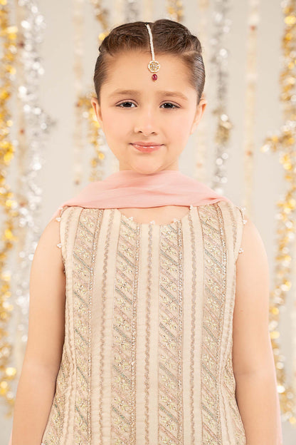 3 Piece Embroidered Organza Suit - Kids Clothing - available at Maria Faisal in UK and USA.