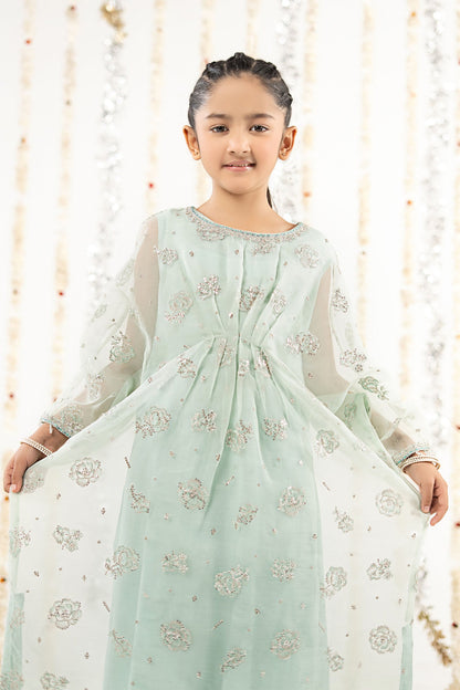 2 Piece Embroidered Organza Suit - Kids Clothing - available at Maria Faisal in UK and USA.