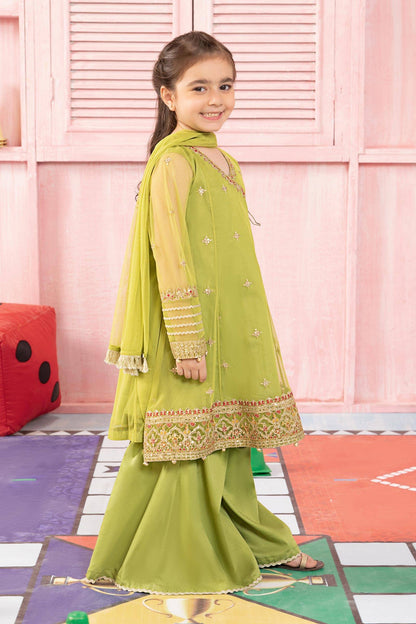 Maria B | 3 Piece Embroidered Net Suit | MKS-PF24-05 by Maria Faisal - Registered Vendor of : Maria B - type : Kids Clothes - 100% original wedding dresses