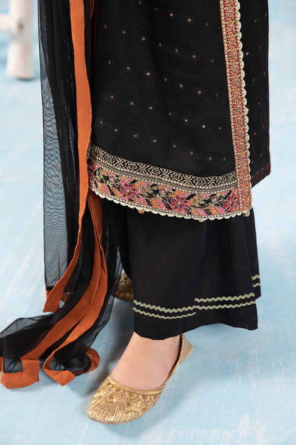 Maria B | 3 Piece Embroidered Cotton Zari Net Suit | MKS-PF24-06 by Maria Faisal - Registered Vendor of : Maria B - type : Kids Clothes - 100% original wedding dresses