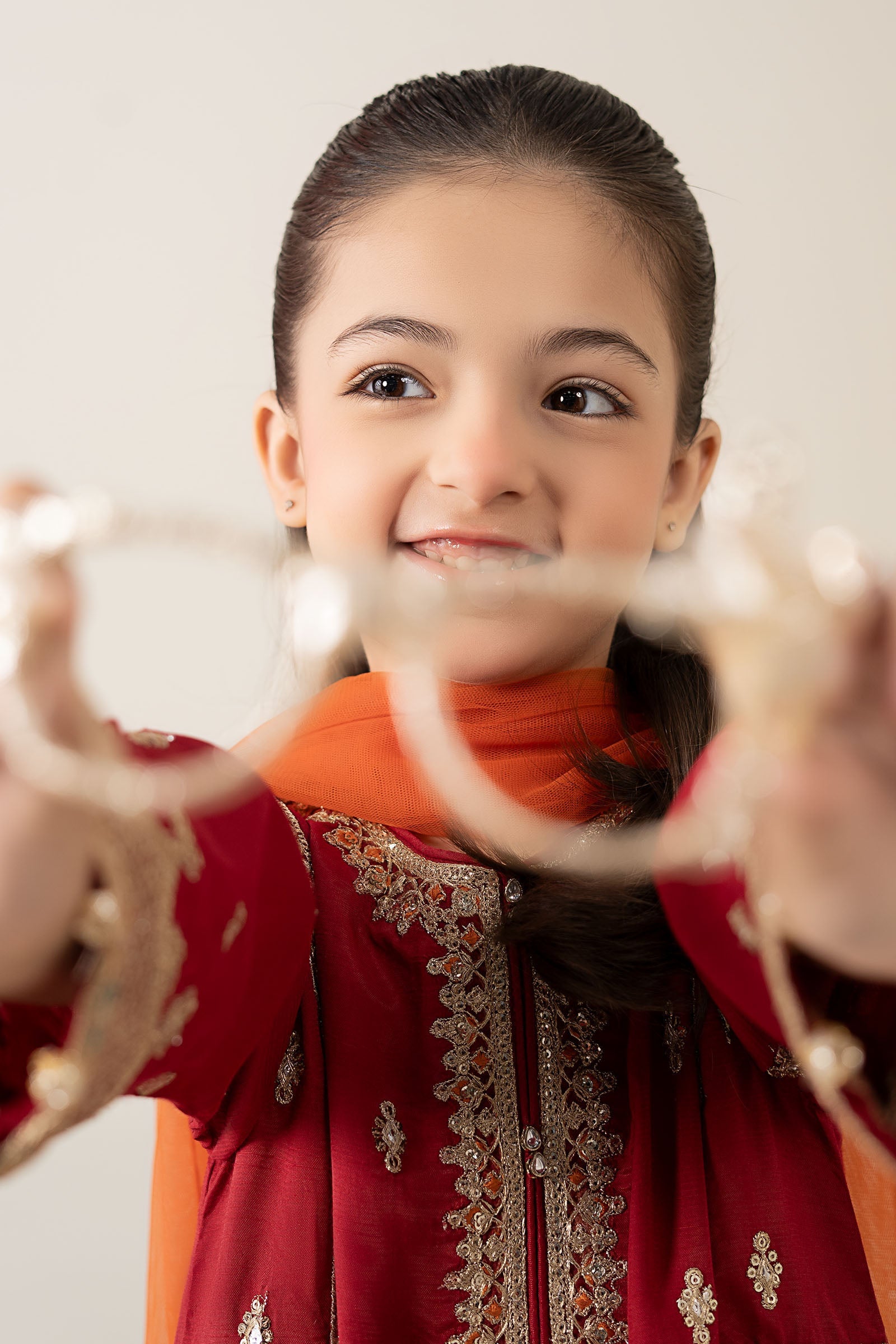 3 Piece Embroidered PK Raw Silk Suit - Kids Clothes - available at Maria Faisal in UK and USA