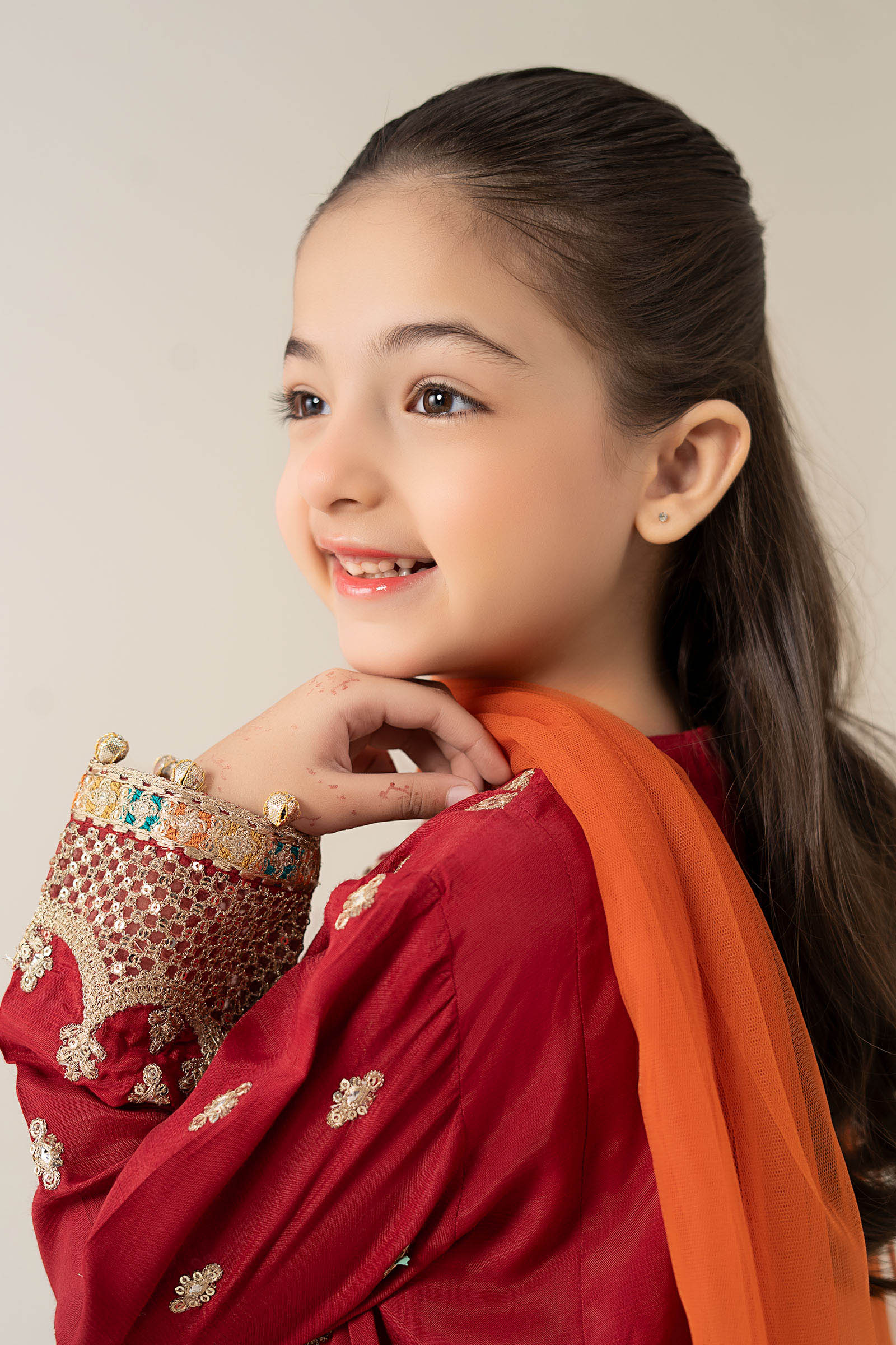 3 Piece Embroidered PK Raw Silk Suit - Kids Clothes - available at Maria Faisal in UK and USA