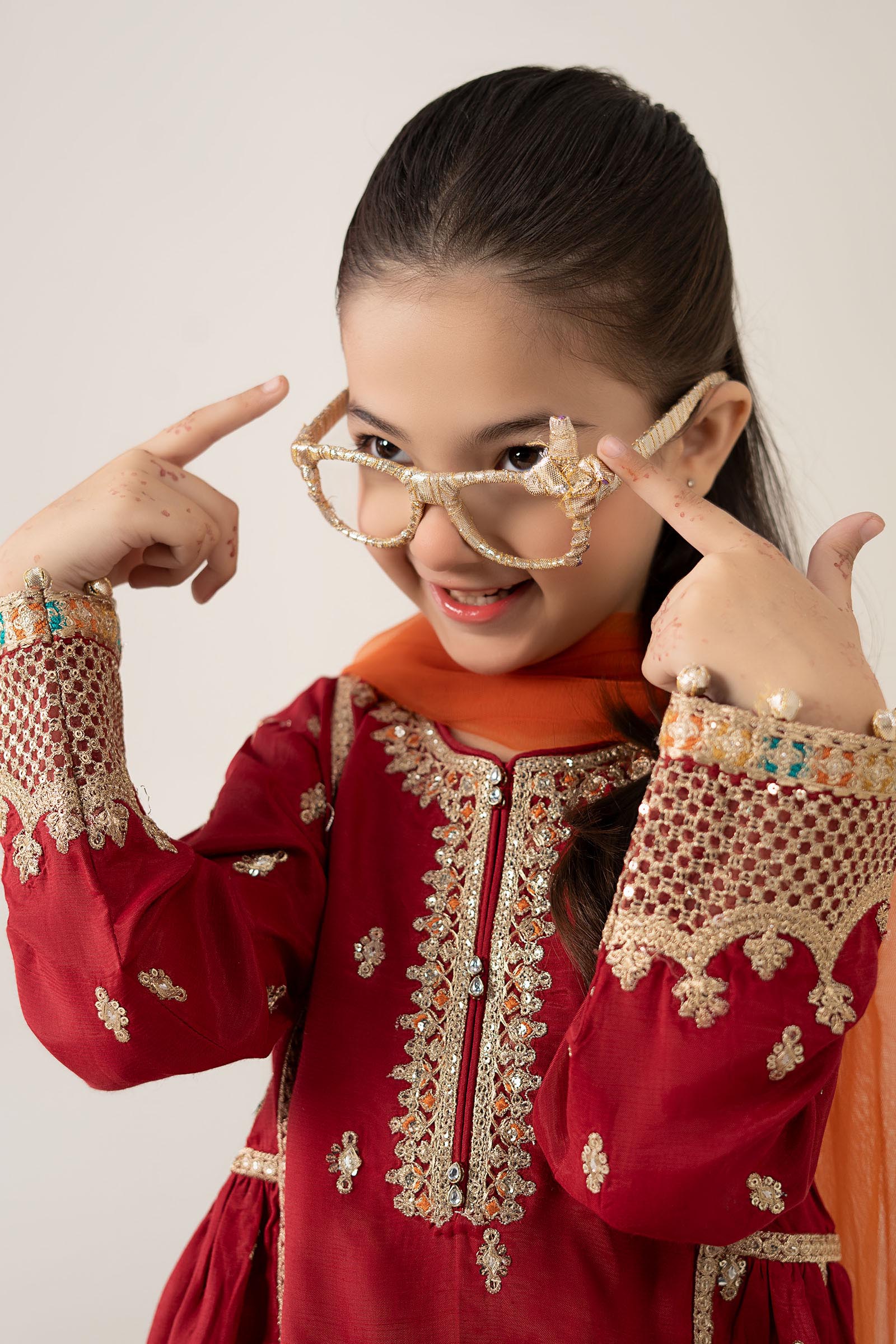 3 Piece Embroidered PK Raw Silk Suit - Kids Clothes - available at Maria Faisal in UK and USA