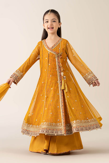 3 Piece Embroidered Poly Net Suit - Kids Clothes - available at Maria Faisal in UK and USA