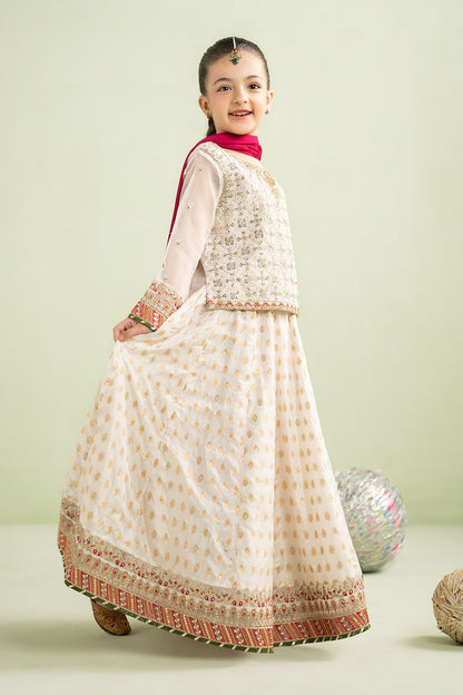 3 Piece Embroidered Organza Suit - Kids Clothes - available at Maria Faisal in UK and USA