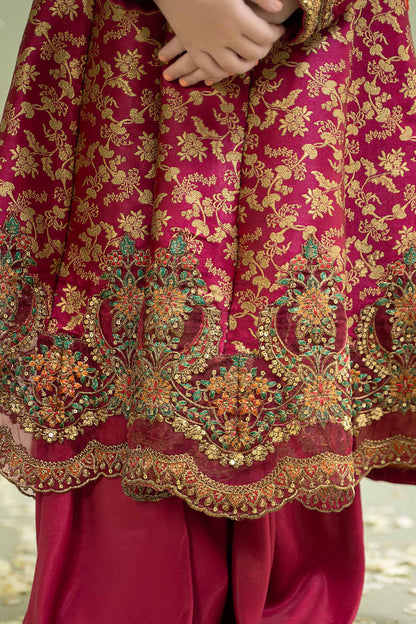 Maria B | 3 Piece Embroidered Jamawar Suit | MKS-W24-30 by Maria Faisal - Registered Vendor of : Maria B - type : Kids Clothes - 100% original wedding dresses