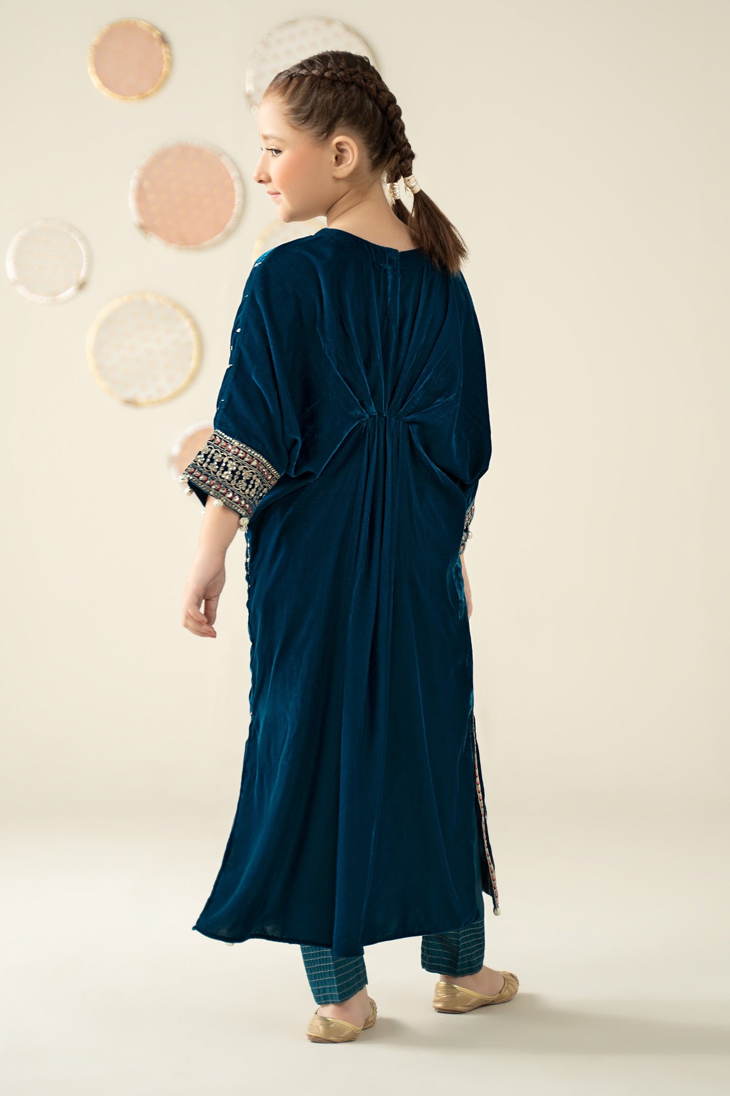 2 Piece Embroidered Velvet Suit - Kids Clothes - available at Maria Faisal in UK and USA