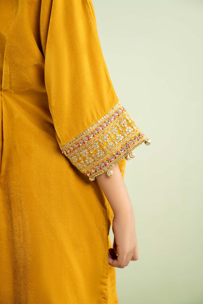 2 Piece Embroidered Velvet Suit - Kids Clothes - available at Maria Faisal in UK and USA