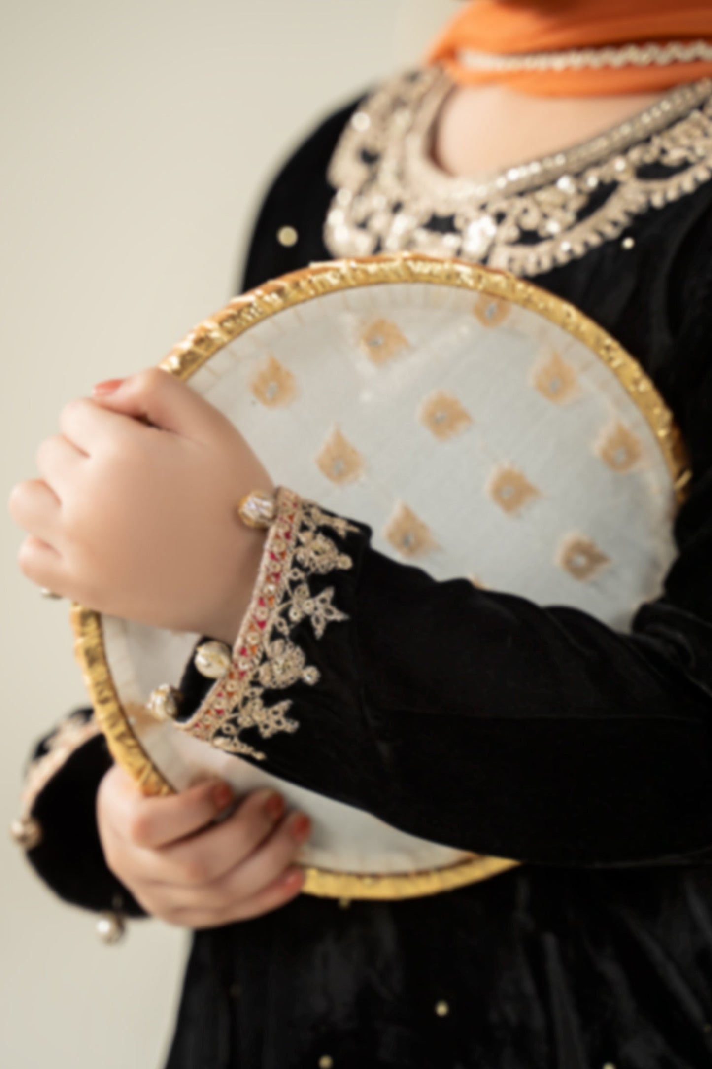 3 Piece Embroidered Velvet Suit - Kids Clothes - available at Maria Faisal in UK and USA