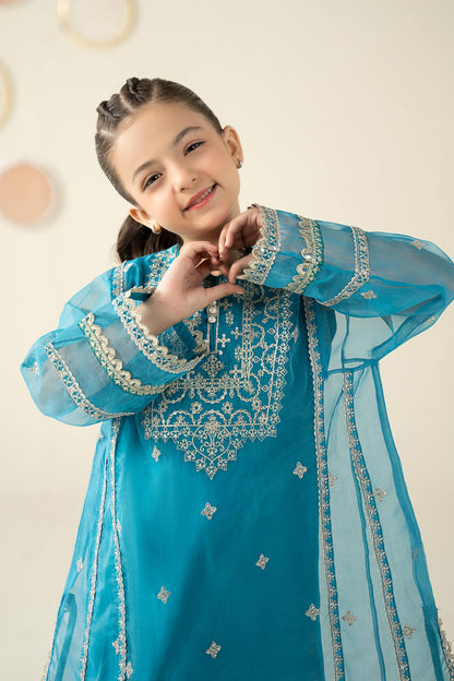 2 Piece Embroidered Organza Suit - Kids Clothes - available at Maria Faisal in UK and USA