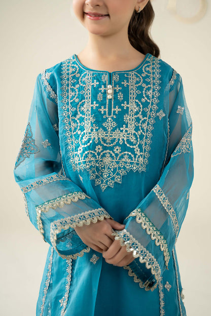 2 Piece Embroidered Organza Suit - Kids Clothes - available at Maria Faisal in UK and USA