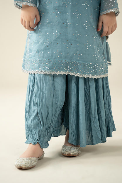 3 Piece Embellished Organza Suit - Festive Pakistani Kids Dresses - available at Maria Faisal in UK and USA