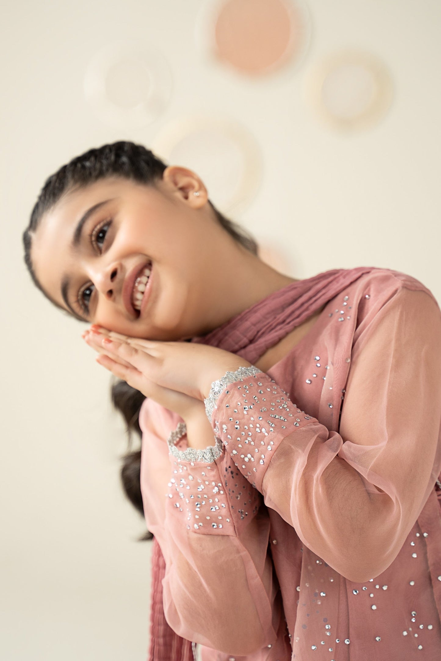 3 Piece Embellished Organza Suit - Festive Pakistani Kids Dresses - available at Maria Faisal in UK and USA