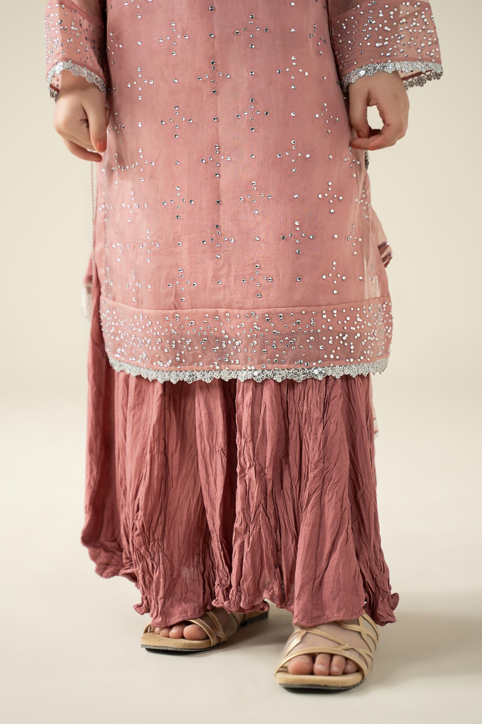 3 Piece Embellished Organza Suit - Festive Pakistani Kids Dresses - available at Maria Faisal in UK and USA