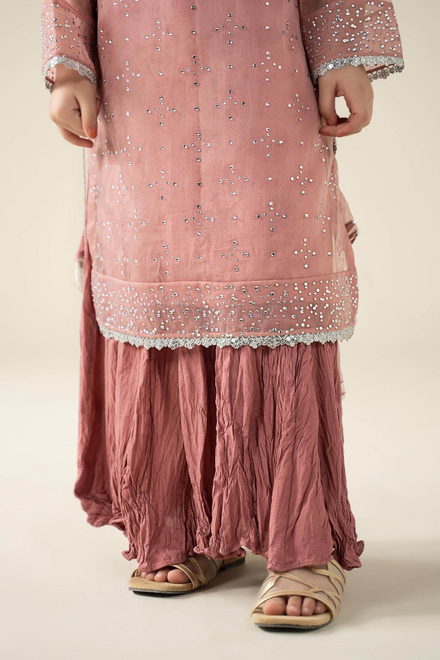 3 Piece Embellished Organza Suit - Kids Clothing - available at Maria Faisal in UK and USA.