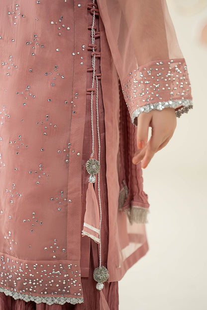 3 Piece Embellished Organza Suit - Kids Clothing - available at Maria Faisal in UK and USA.