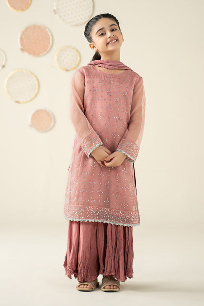 3 Piece Embellished Organza Suit - Festive Pakistani Kids Dresses - available at Maria Faisal in UK and USA