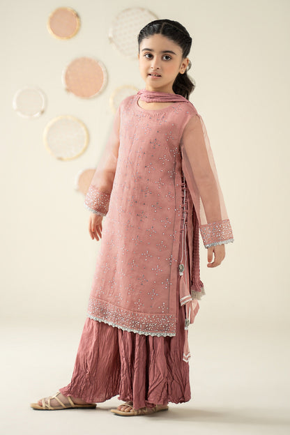 3 Piece Embellished Organza Suit - Festive Pakistani Kids Dresses - available at Maria Faisal in UK and USA