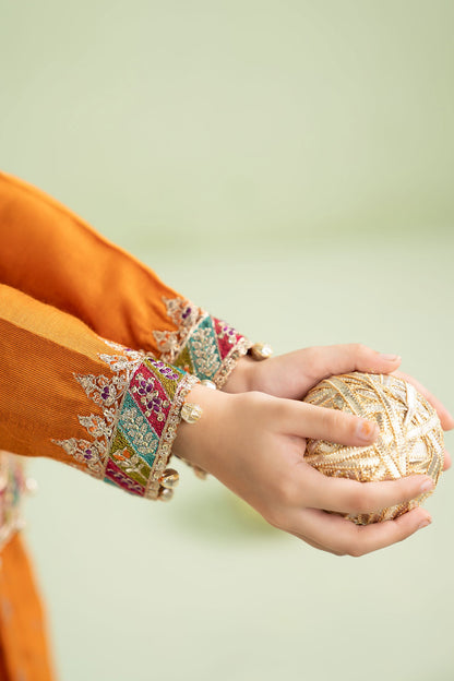 3 Piece Embroidered Silk Net Suit - Kids Clothes - available at Maria Faisal in UK and USA