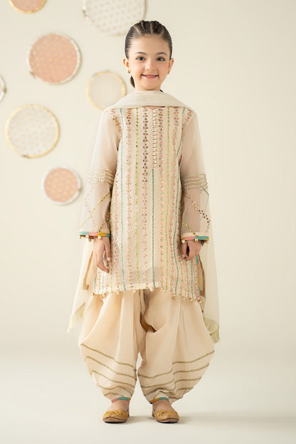 3 Piece Embroidered Organza Suit - Kids Clothes - available at Maria Faisal in UK and USA