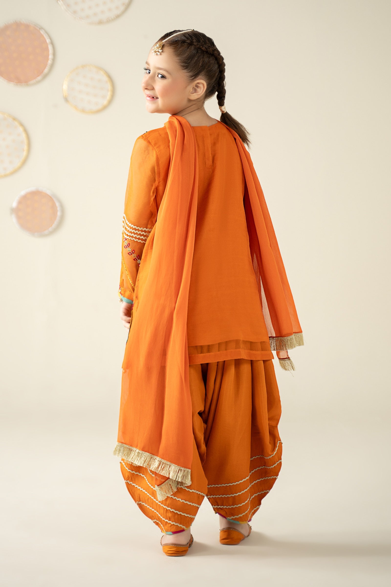 3 Piece Embroidered Organza Suit - Kids Clothing - available at Maria Faisal in UK and USA.