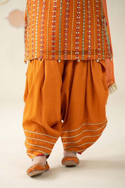 3 Piece Embroidered Organza Suit - Kids Clothing - available at Maria Faisal in UK and USA.