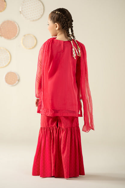 3 Piece Embellished Organza Suit - Kids Clothing - available at Maria Faisal in UK and USA.