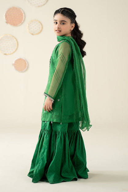 3 Piece Embellished Organza Suit - Kids Clothing - available at Maria Faisal in UK and USA.