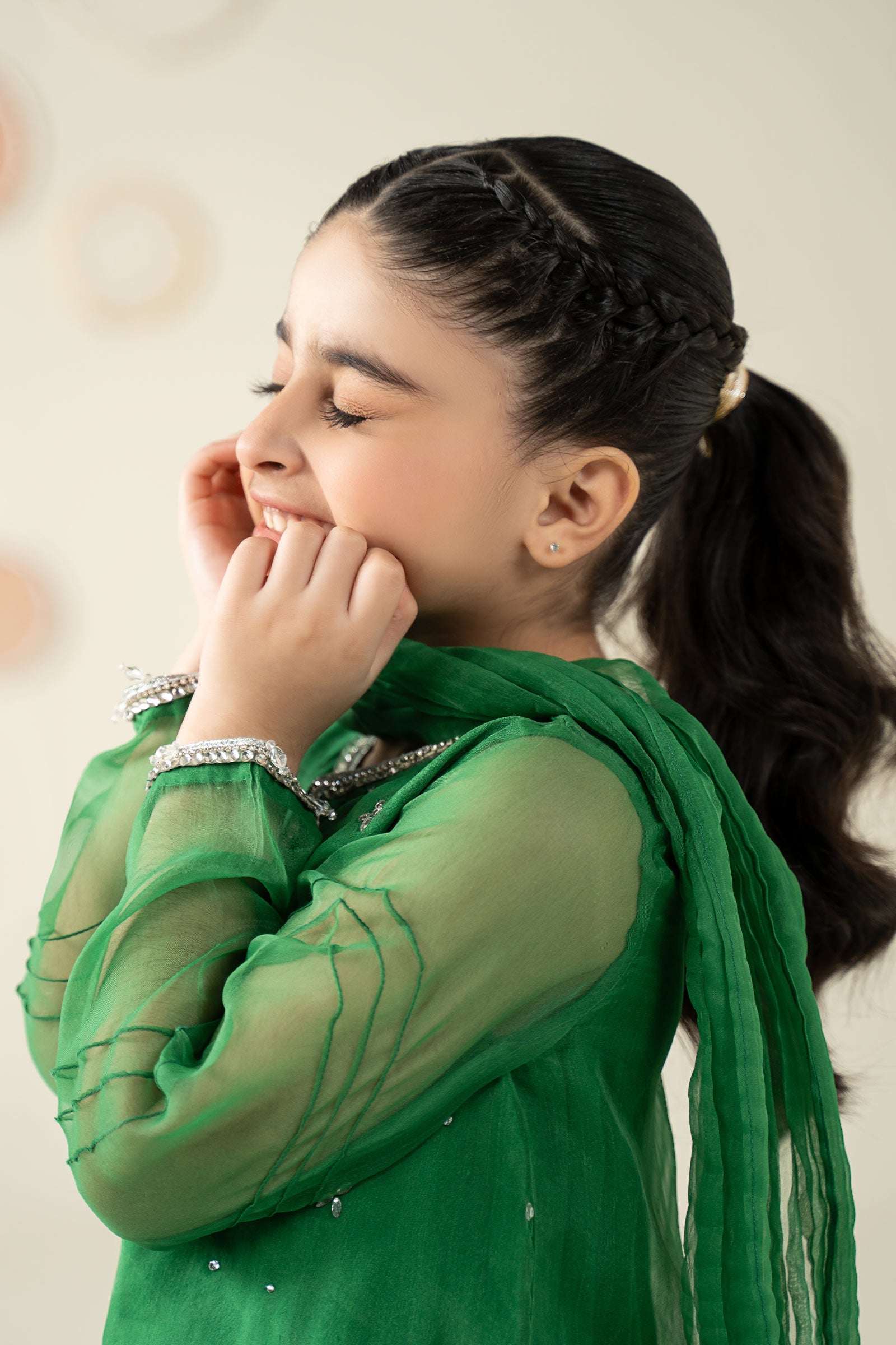 3 Piece Embellished Organza Suit - Kids Clothes - available at Maria Faisal in UK and USA