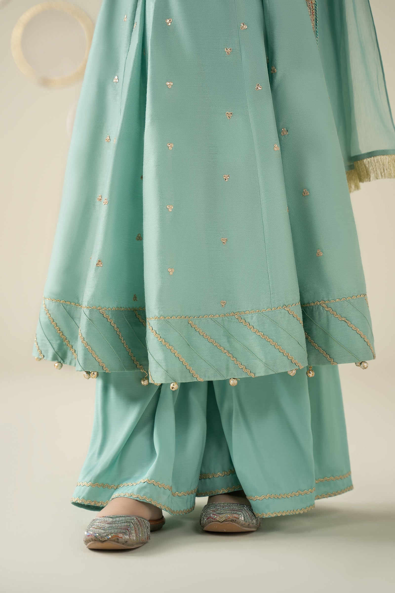 3 Piece Embroidered Cotton Silk Suit - Kids Clothes - available at Maria Faisal in UK and USA