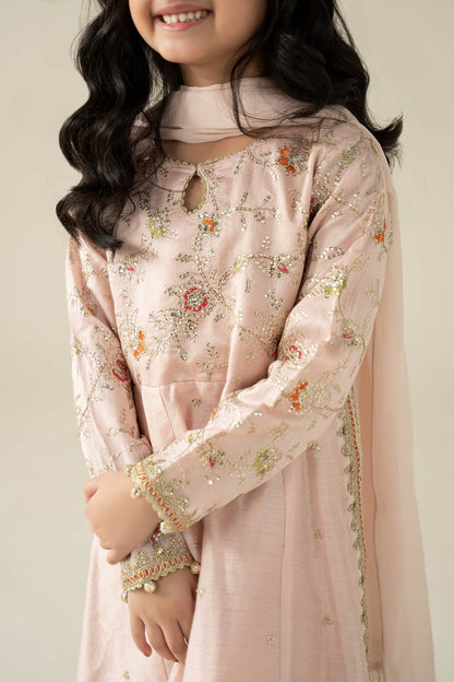 3 Piece Embroidered Cotton Silk Suit - Kids Clothes - available at Maria Faisal in UK and USA
