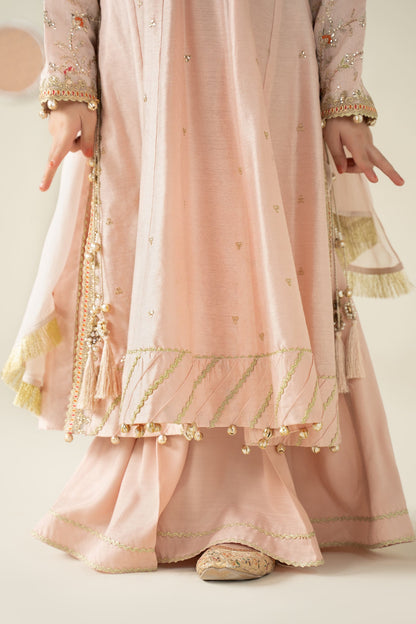 3 Piece Embroidered Cotton Silk Suit - Kids Clothes - available at Maria Faisal in UK and USA