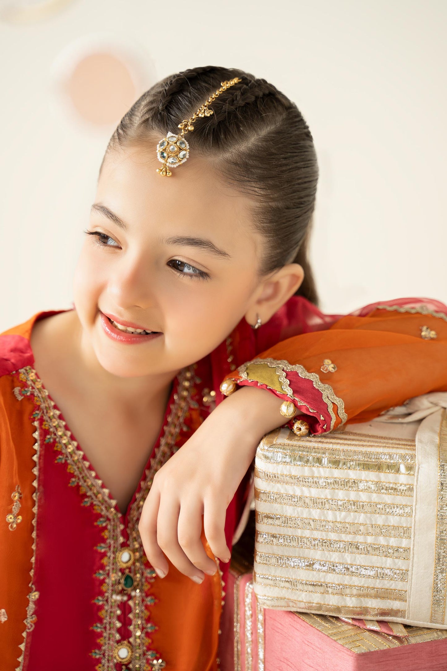 3 Piece Embroidered Organza Suit - Kids Clothes - available at Maria Faisal in UK and USA