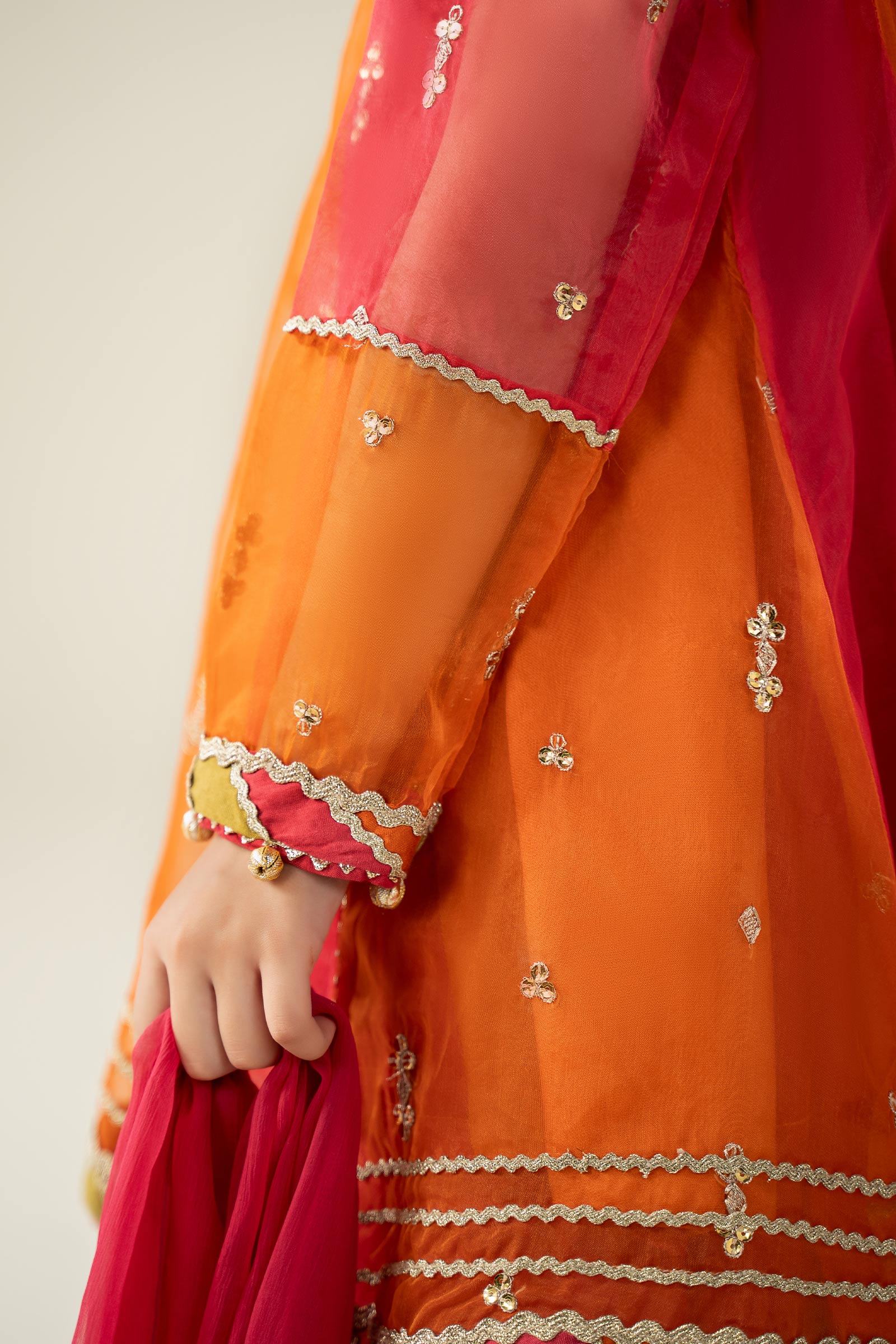 3 Piece Embroidered Organza Suit - Kids Clothing - available at Maria Faisal in UK and USA.