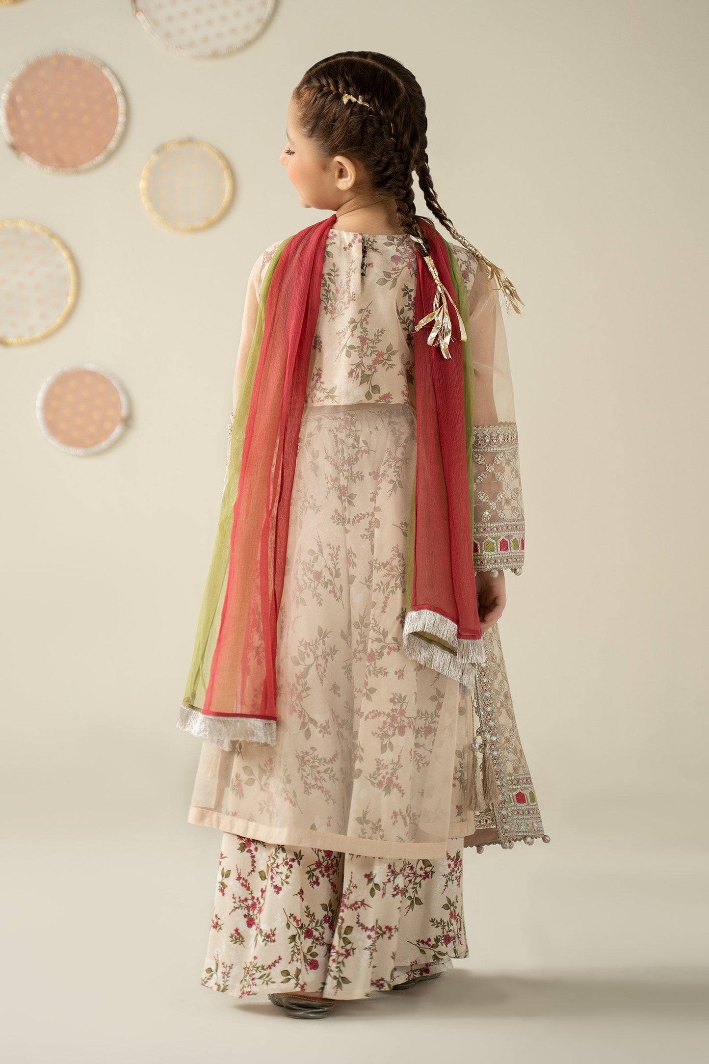 3 Piece Embroidered Organza Suit - Kids Clothing - available at Maria Faisal in UK and USA.