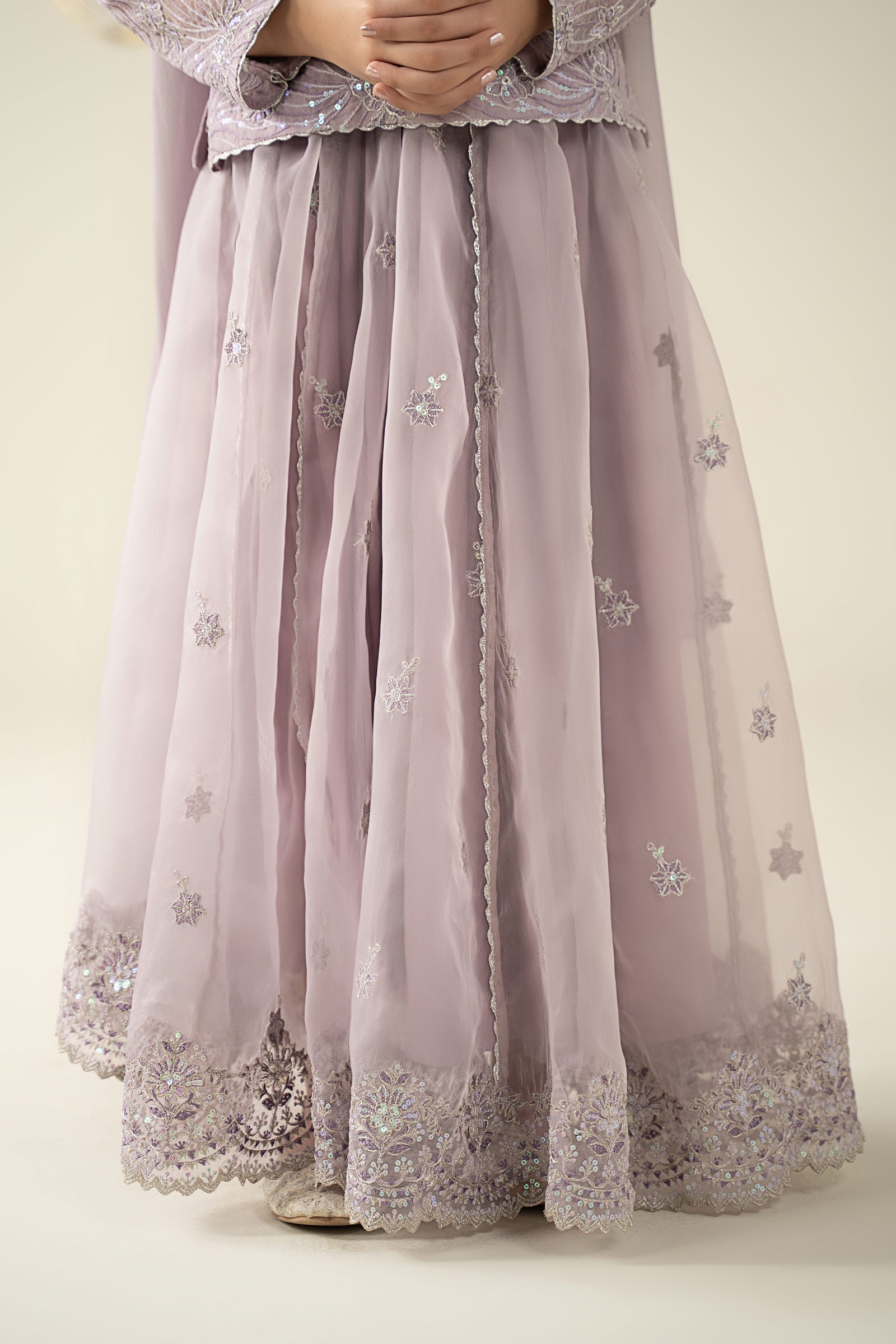 3 Piece Embroidered Organza Suit - Kids Clothes - available at Maria Faisal in UK and USA