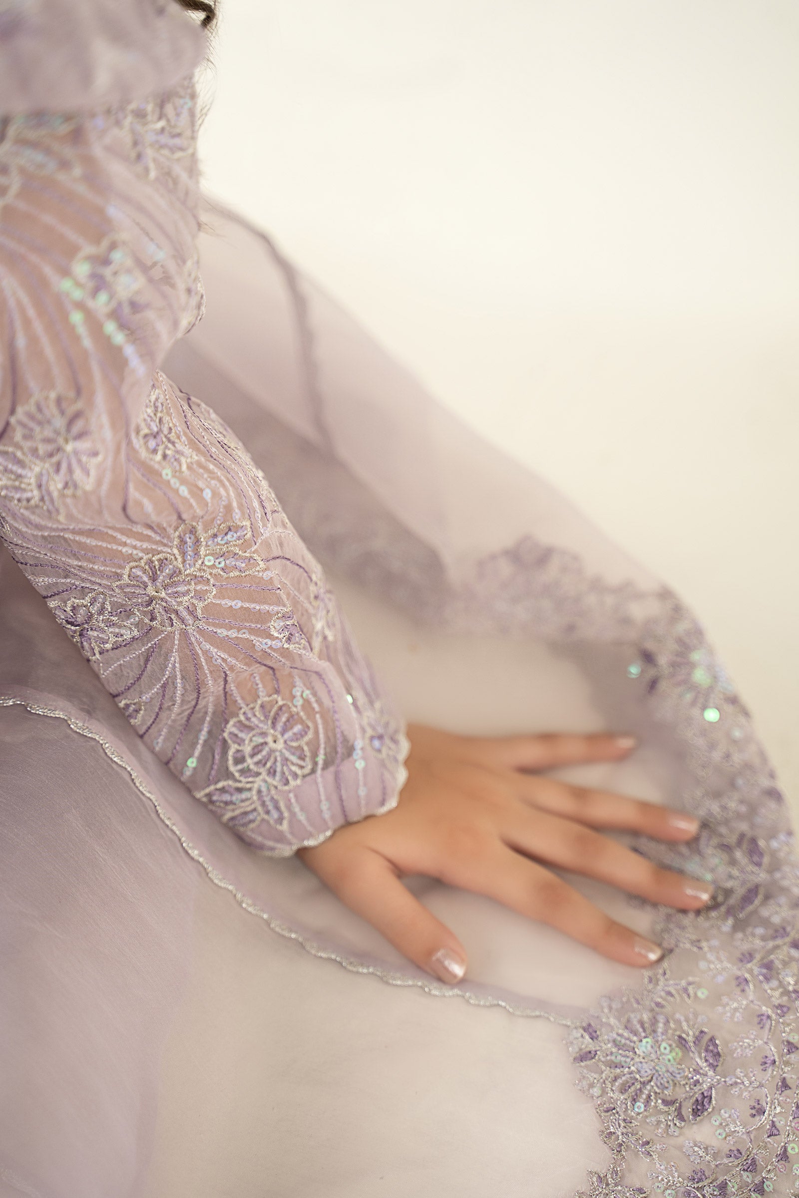 3 Piece Embroidered Organza Suit - Kids Clothes - available at Maria Faisal in UK and USA