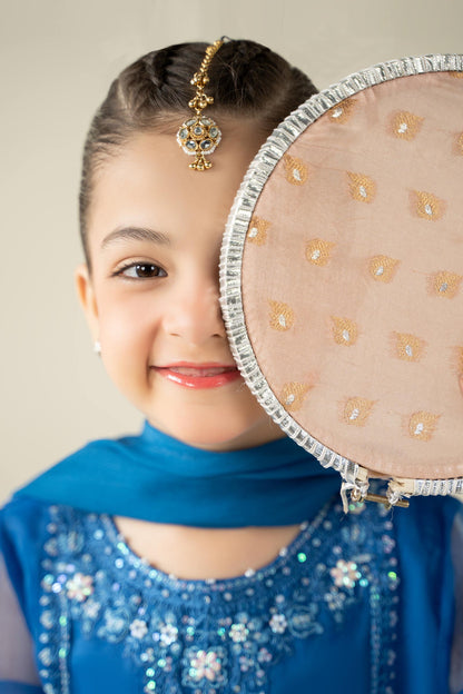 3 Piece Embroidered Organza Suit - Kids Clothing - available at Maria Faisal in UK and USA.