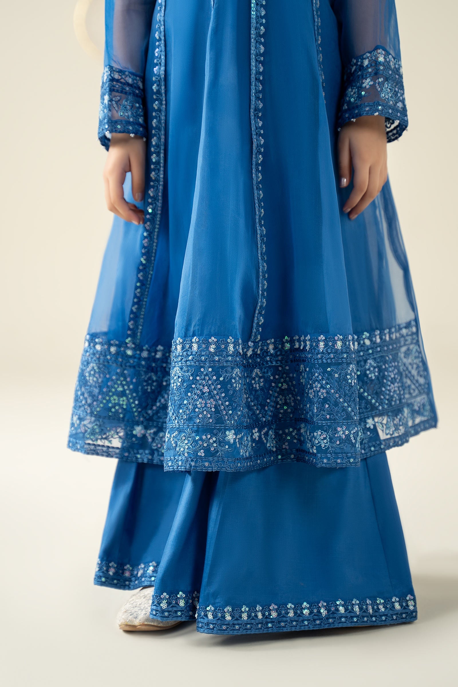 3 Piece Embroidered Organza Suit - Kids Clothing - available at Maria Faisal in UK and USA.