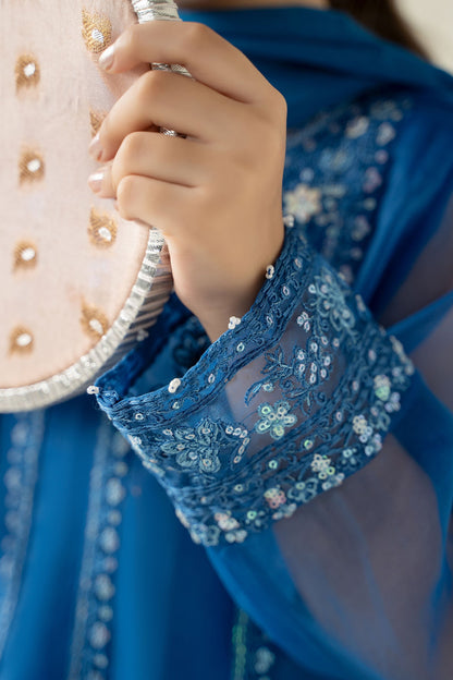 3 Piece Embroidered Organza Suit - Kids Clothing - available at Maria Faisal in UK and USA.