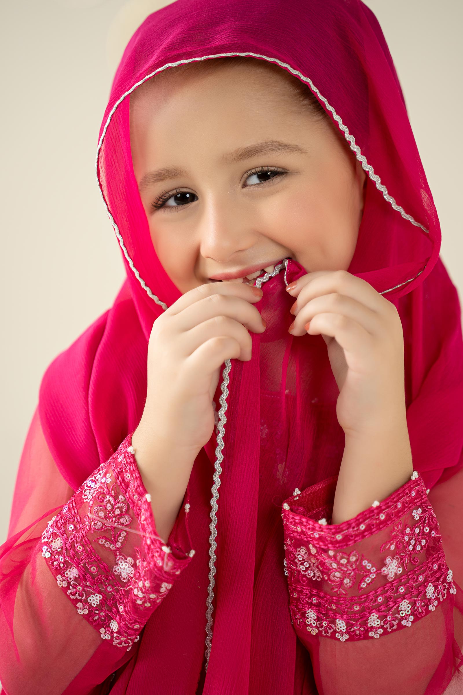 3 Piece Embroidered Organza Suit - Kids Clothes - available at Maria Faisal in UK and USA