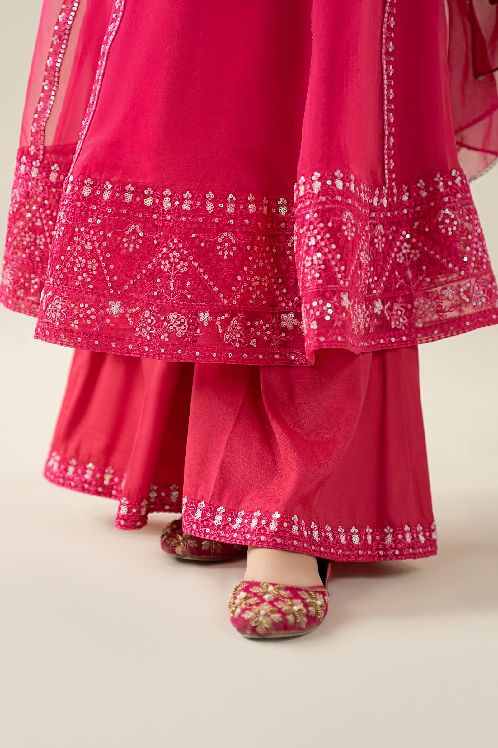 3 Piece Embroidered Organza Suit - Kids Clothing - available at Maria Faisal in UK and USA.