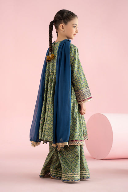 3 Piece Embroidered PK Raw Silk Suit - Kids Clothing - available at Maria Faisal in UK and USA.