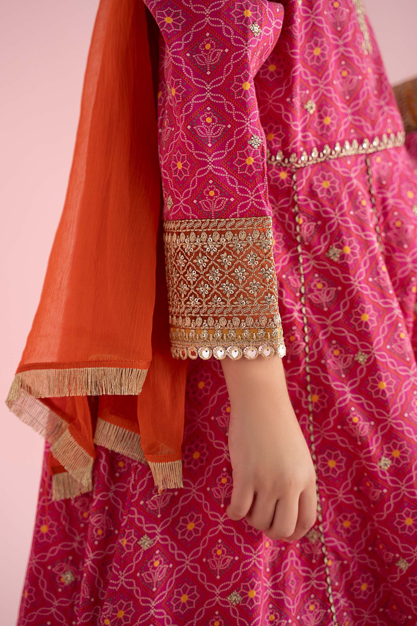 3 Piece Embroidered PK Raw Silk Suit - Kids Clothes - available at Maria Faisal in UK and USA